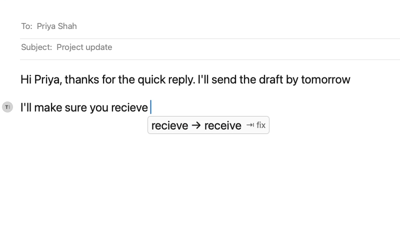 TypeBlink on a Mac: a spelling fix